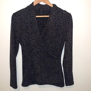 Talbots Knit Surplice Wrap Top